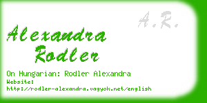 alexandra rodler business card